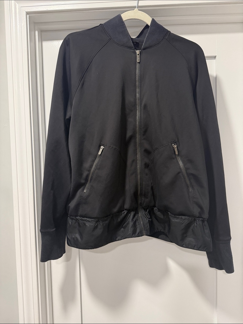 lululemon athletica Black Zip-Up Bomber Jacket
